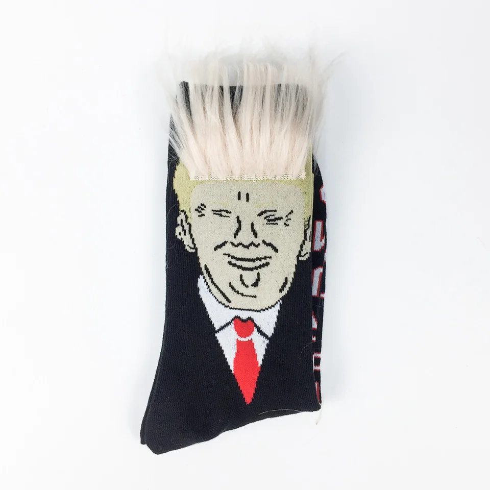 Nicro/носки в стиле «Дональд Трамп»; носки унисекс с забавным принтом для взрослых; 3D носки для скейтборда в стиле хип-хоп; вечерние носки;# ot163