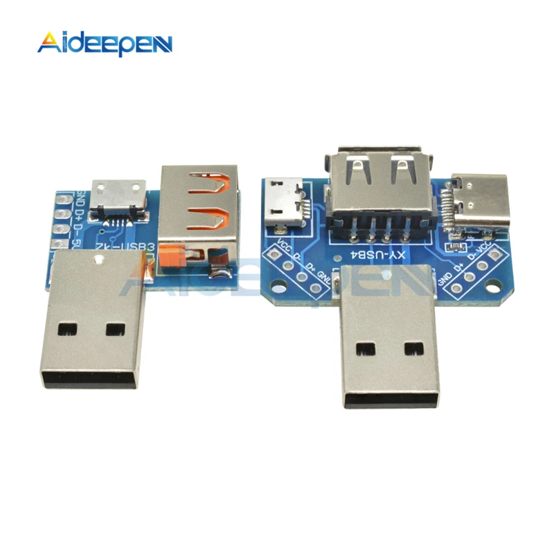 4 контактный разъем Micro USB к Type C A штекер гнездо 2 54 мм P|Соединители| |