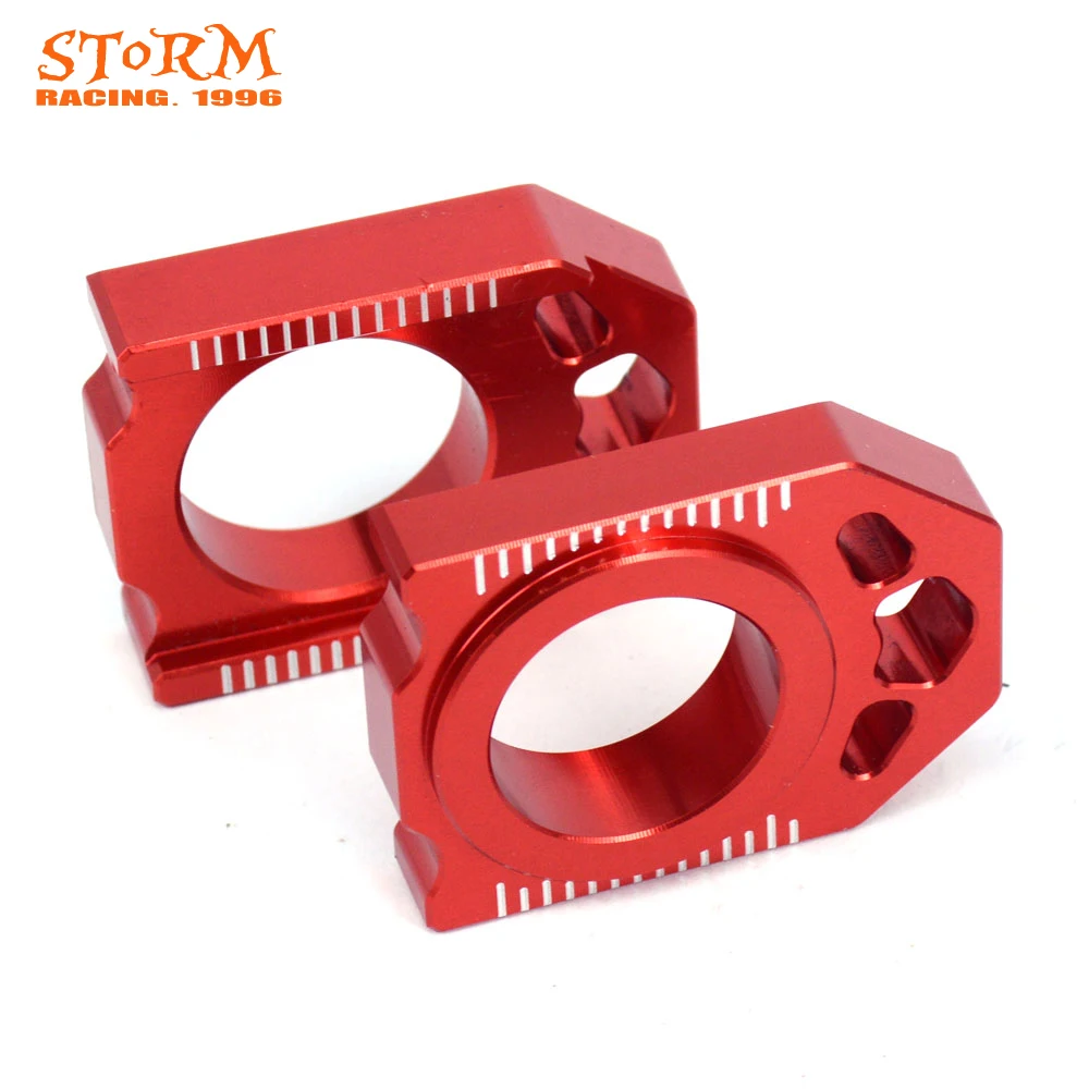 Motorcycle CNC Red Axle Block Chain Adjuster For HONDA CR125R 250R CRF250R 250X CRF450R 02-17 CRF450X CRF450RX 2017-2019 2020 | Автомобили