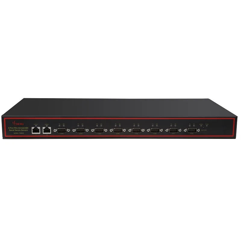 Diewu industrial 8 ports RS232 com adapter serial server