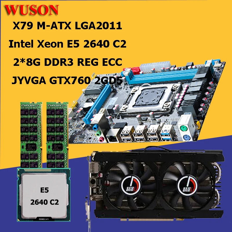 

Brand new HUANAN X79 motherboard CPU RAM Video card set processor Xeon E5 2640 RAM 16G(2*8G) DDR3 REG ECC GTX760 2GD5 all tested