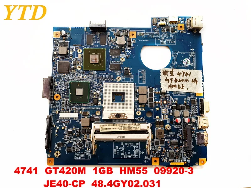 Оригинальный Для ACER 4741 4741G материнская плата ноутбука GT420M 1 ГБ HM55 09920-3 JE40-CP 48.4GY02.031