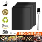 LMETJMA многоразовый антипригарный Набор ковриков для гриля для барбекю с силиконовой кисточка для смазывания гриля BPA Бесплатные аксессуары для гриля для барбекю KC0235