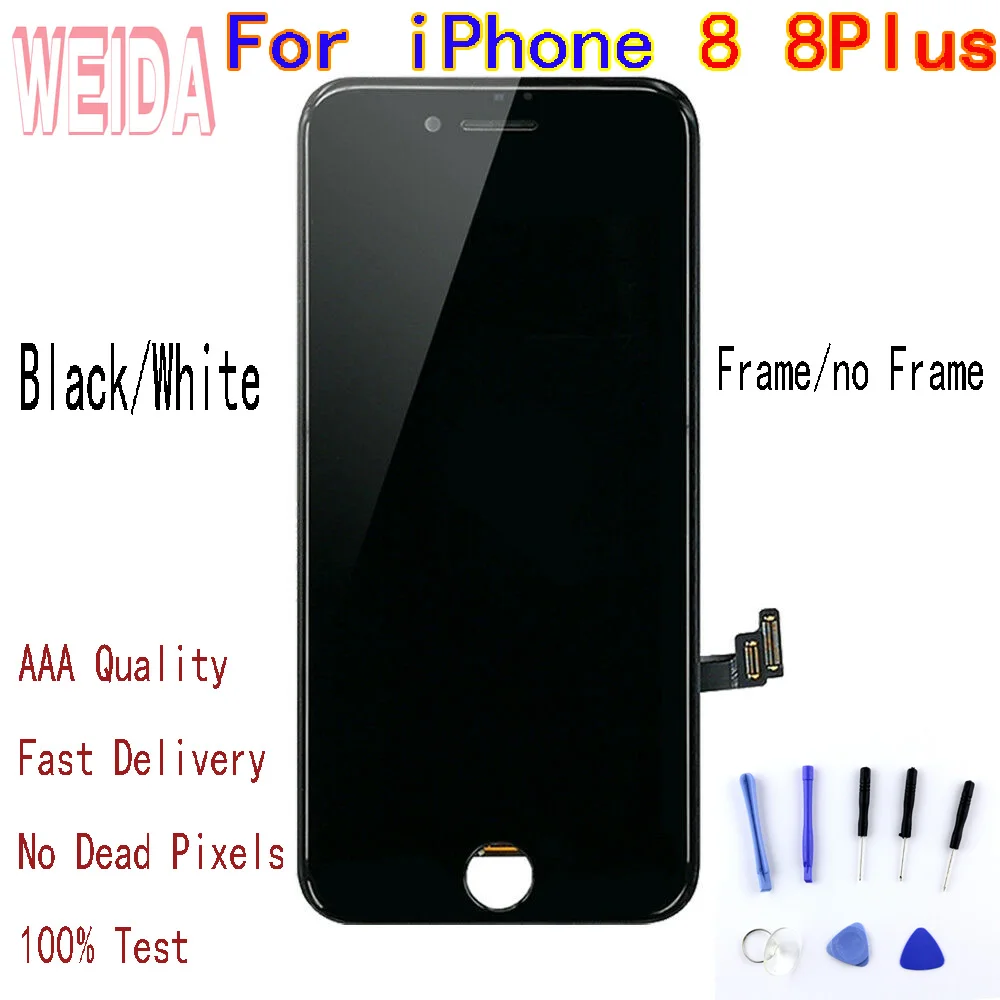 ЖК дисплей WEIDA для iPhone 8 8Plus с цифровым преобразователем в сборе подставка