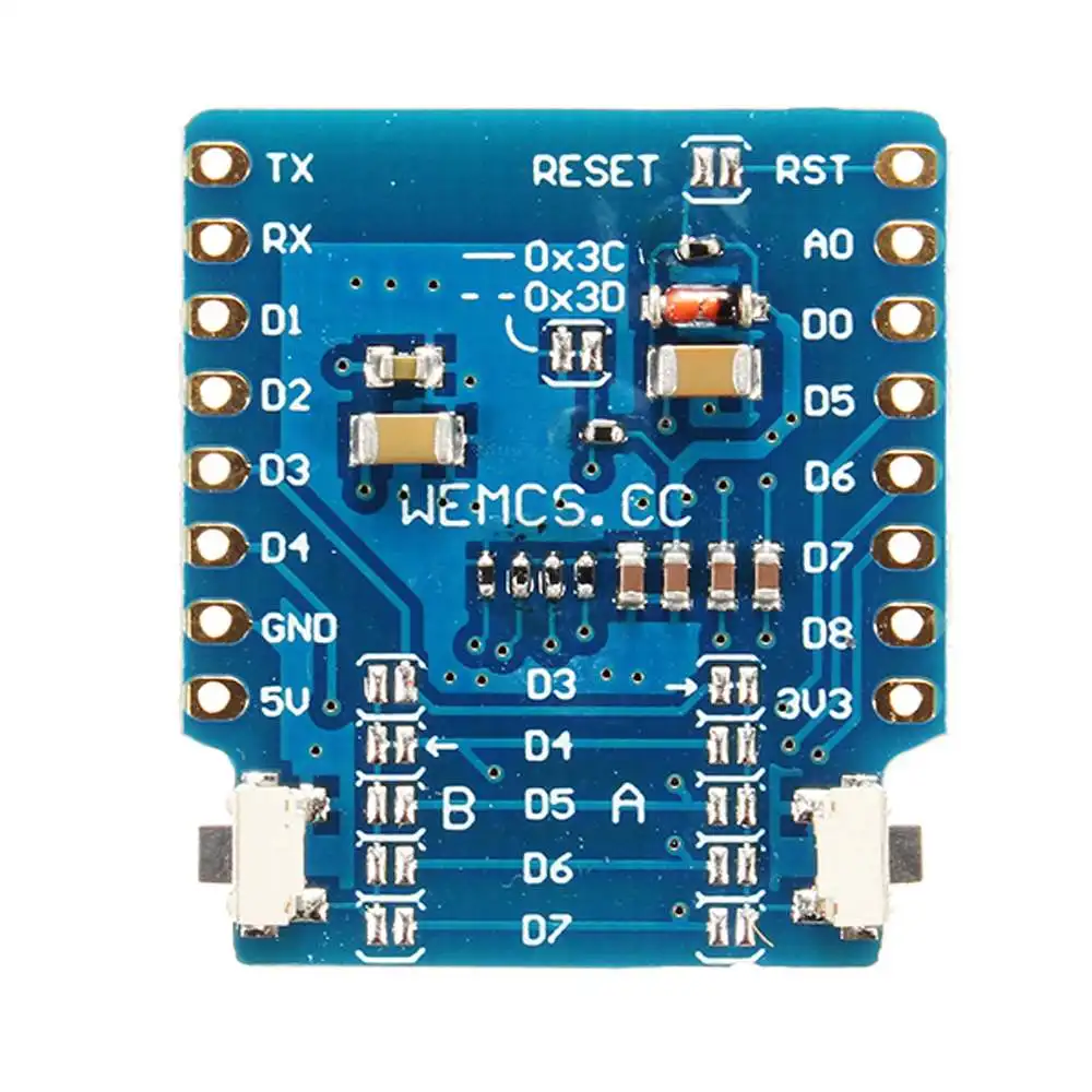 LEROY 1 шт. экран на органических светодиодах V2.0.0 для Wemos D1 Mini 0,6" дюймов 64X48 IIC 2c две кнопки