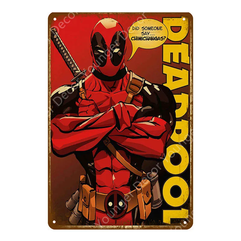 Супергерой шик бар винтажные металлические знаки домашний декор Marvel Comics постер