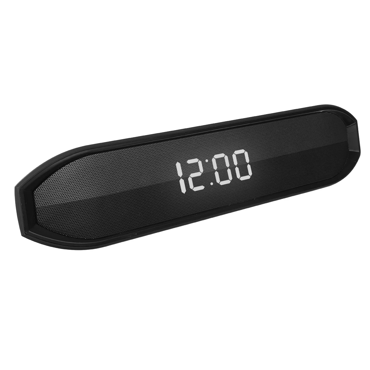 10 Вт Портативный беспроводной bluetooth динамик 3D стерео Саундбар светодиодный TF FM AUX будильник громкий динамик сабвуфер для телефона компьютера - Цвет: Черный