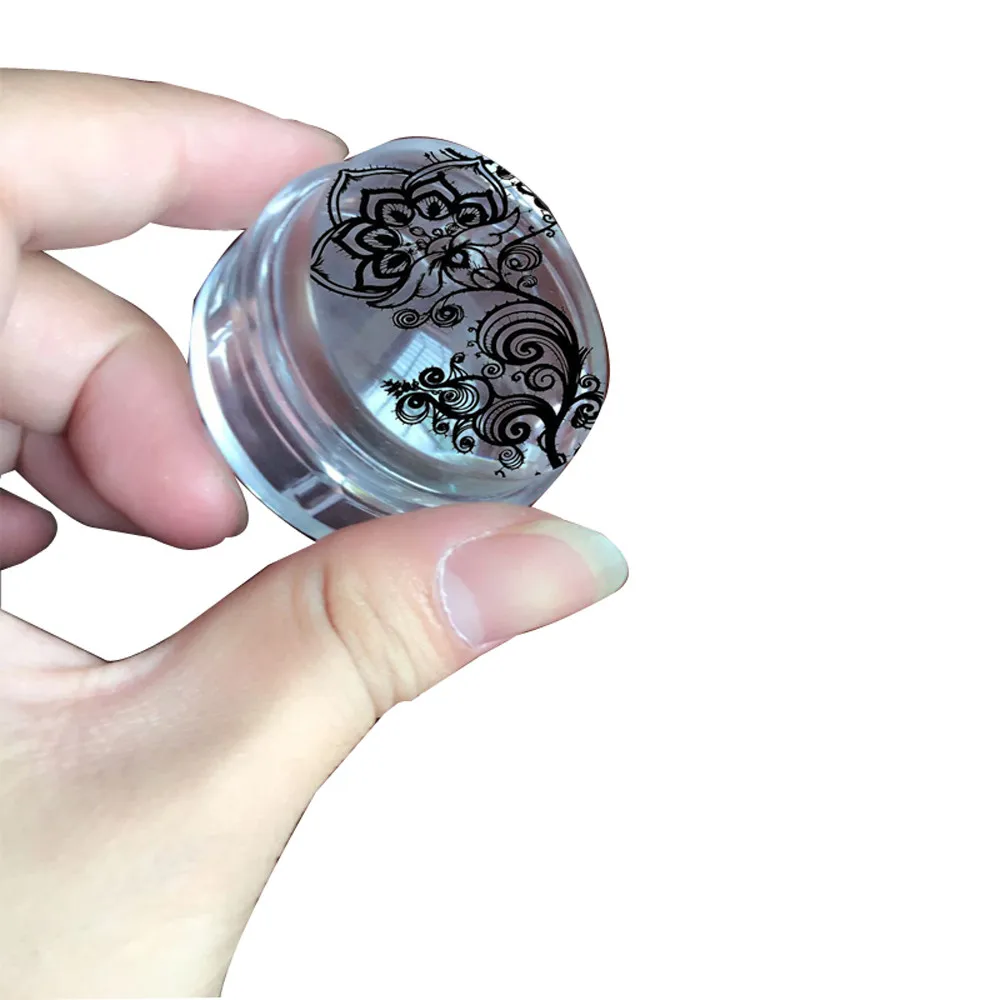 Прозрачный силиконовый скребок для ногтей F825|silicone nail art stamper|silicone artstamping head |