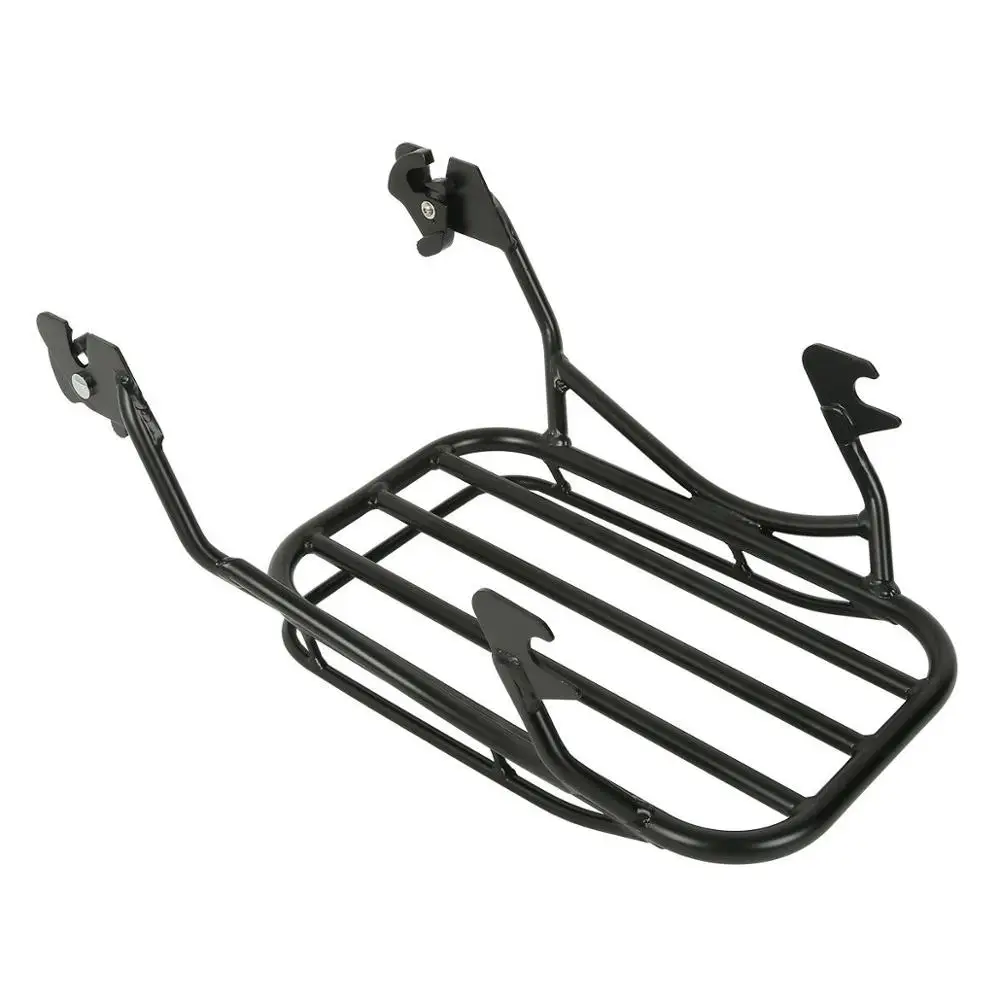 Мотоциклетная хромированная/черная съемная полка для багажа Harley Road King на заказ