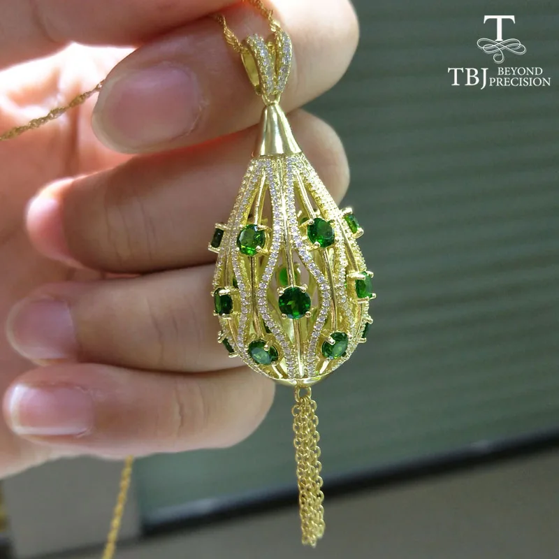 TBJ Роскошная подвеска для вечеринок ожерелье из стерлингового серебра 925 пробы