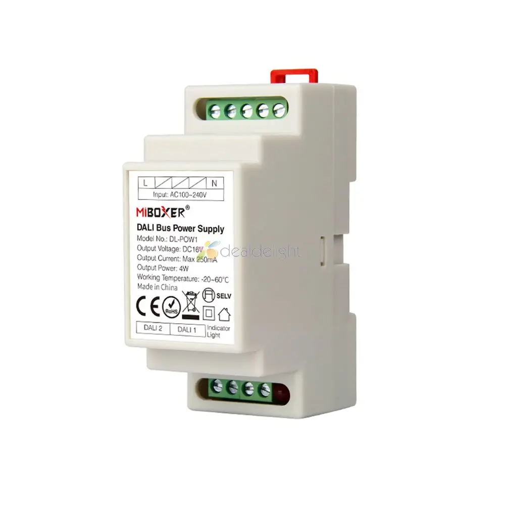 

Miboxer DALI 25W RGB+CCT LED Downlight DL-DOW25 Compatible DP3 touch panel DL-POW1 DIN Rail DALI Bus Power Supply