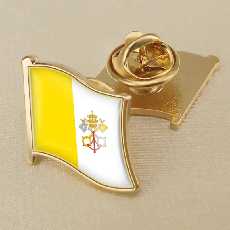 Ватикан Город Штат один флаг нагрудные булавки - Окраска металла: Vatican-S