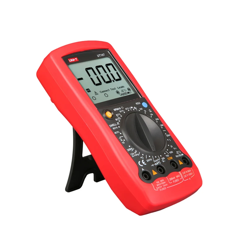 UNI-T UT107 LCD Handheld Automotive Multi-Purpose AC/DC Testers Voltage Temp Multimeters Voltmeter Resistance Frequency Tester |