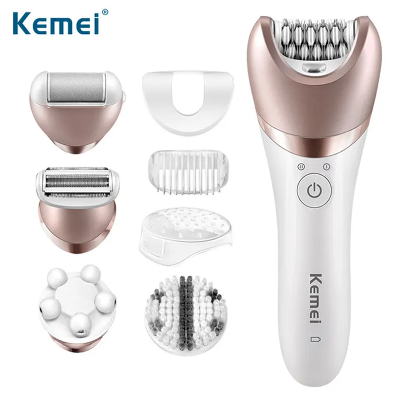 Kemei Мокрый Сухой эпилятор Женские бритвы женский станок для бритья electric lady бикини