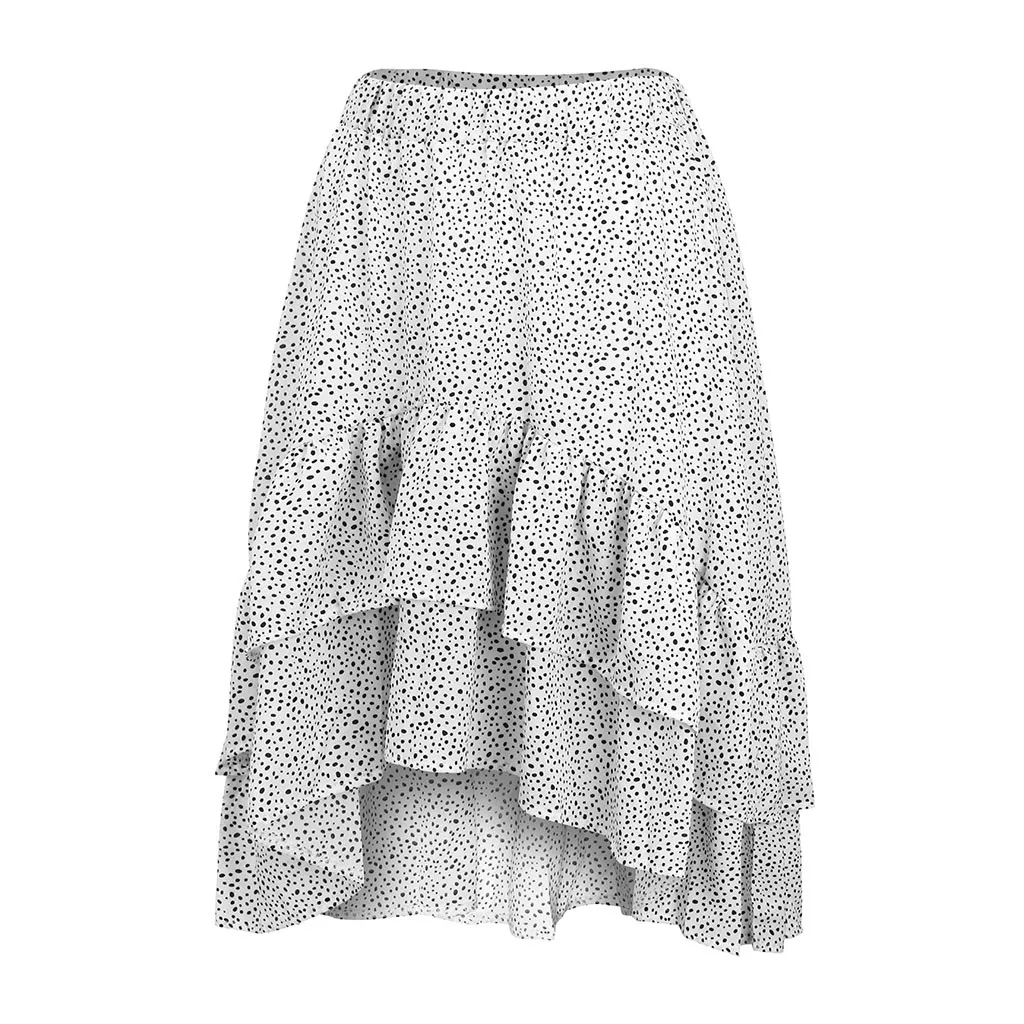 Женская юбка юбки faldas jupe femme shein saia Женская Высокая мода повседневная гофрированная волнистая юбка миди#50