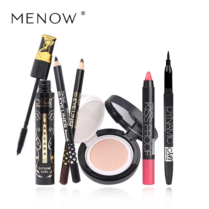 Menow бренд Make Up Set длительный Тушь для ресниц + Водонепроницаемый Подводка глаз