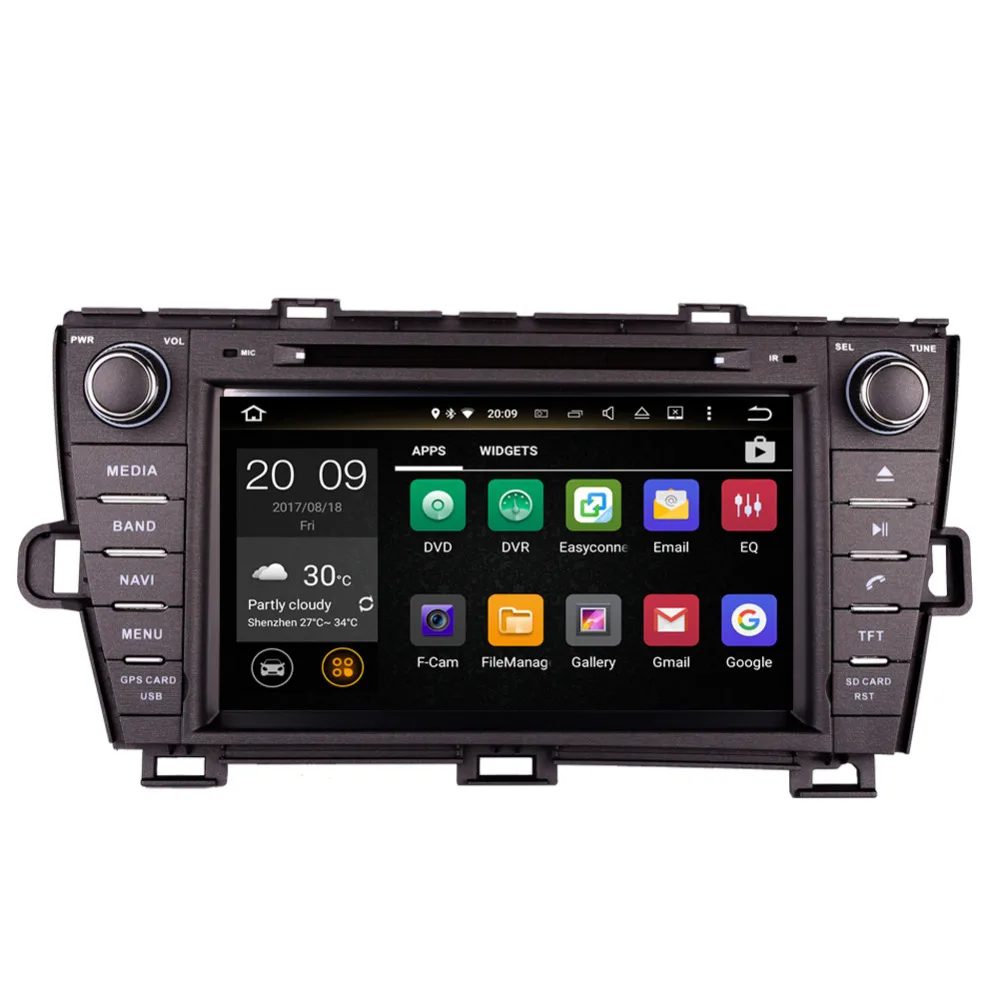 Android 9 0 Octa Core 4 Гб + 32 ГБ Автомобильный ПК GPS навигация головное устройство для Toyota