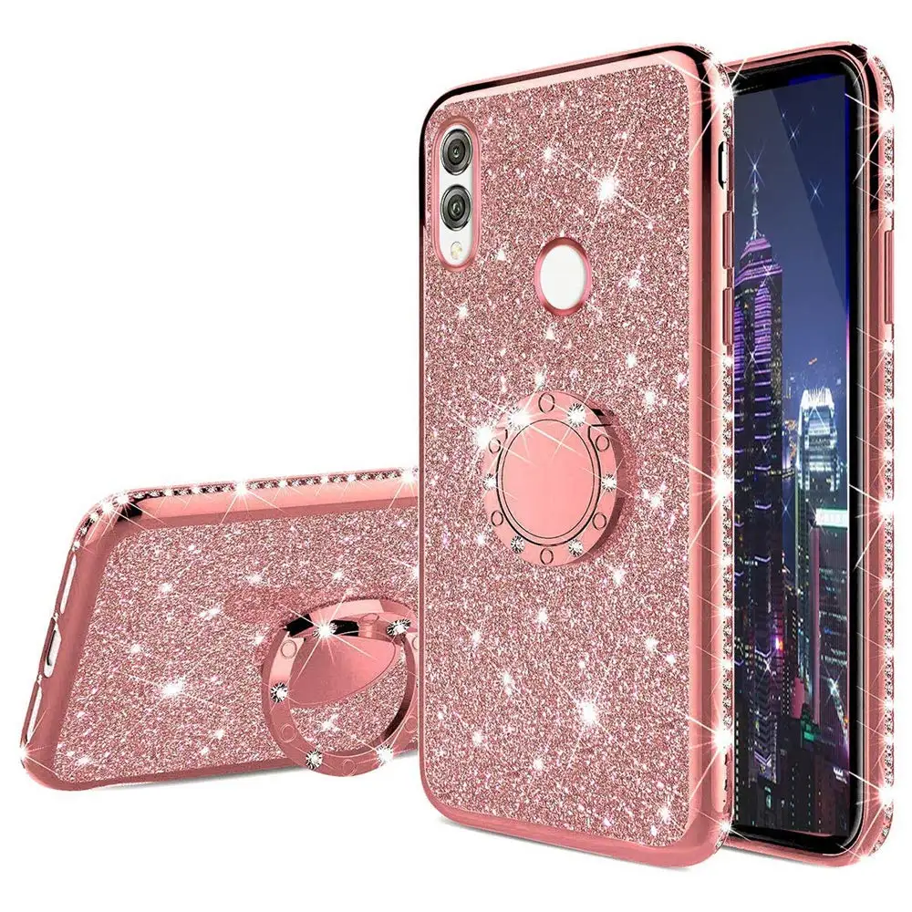 Алмазный чехол для Xiaomi Mi 10T Note 10 Pro A3 Lite кольцо с подставкой блестящий Redmi 9 8 8T 8A 9A 7 K20