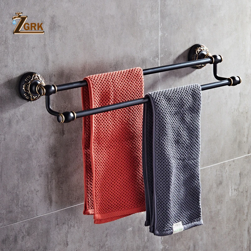 zgrk paper holders euro style bathroom accessory space aluminum black spray paint bath hardware set bathroom fitting towel ring free global shipping