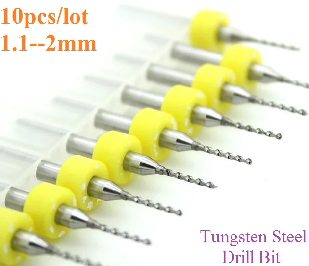 10pcs/lot 1.1-2mm Mini Tungsten Steel Super Hard Carving Drill Bit For Amber Beeswax Copper Stainless Steel Free Shipping