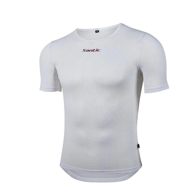 Мужская Летняя велосипедная майка Santic белое нижнее белье для верховой езды