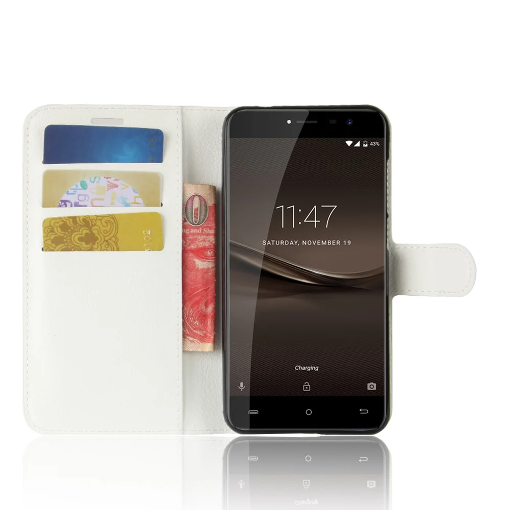 OUZIFISH Fundas для Cubot R9 Чехол Флип Бумажник кожаный черный чехол R 9 телефонный с