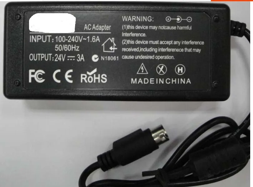 Адаптер переменного тока 24 В 2.5A зарядное устройство для NCR RealPOS 7197 POS термопринтер