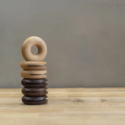 3 walnut 3 beech Деревянные для сумок, зажимы для сумок, Упаковочная Сумка, Скандинавская форма пончика, гаджеты Inteligentes, закуска, зажим для еды, кухонные принадлежности для хранения - Цвет: 3 walnut 3 beech