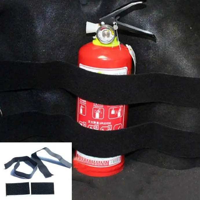 

2 Pcs/Set Fire Extinguisher Bandage Fixed Belt Car Styling Car Sticker Belts Car Trunk Storage Bag Magic Tapes Universal #30