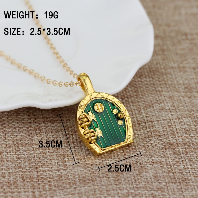 MQCHUN сказочная дверь медальон Подвеска из сплава ожерелье билбо Бэггинс