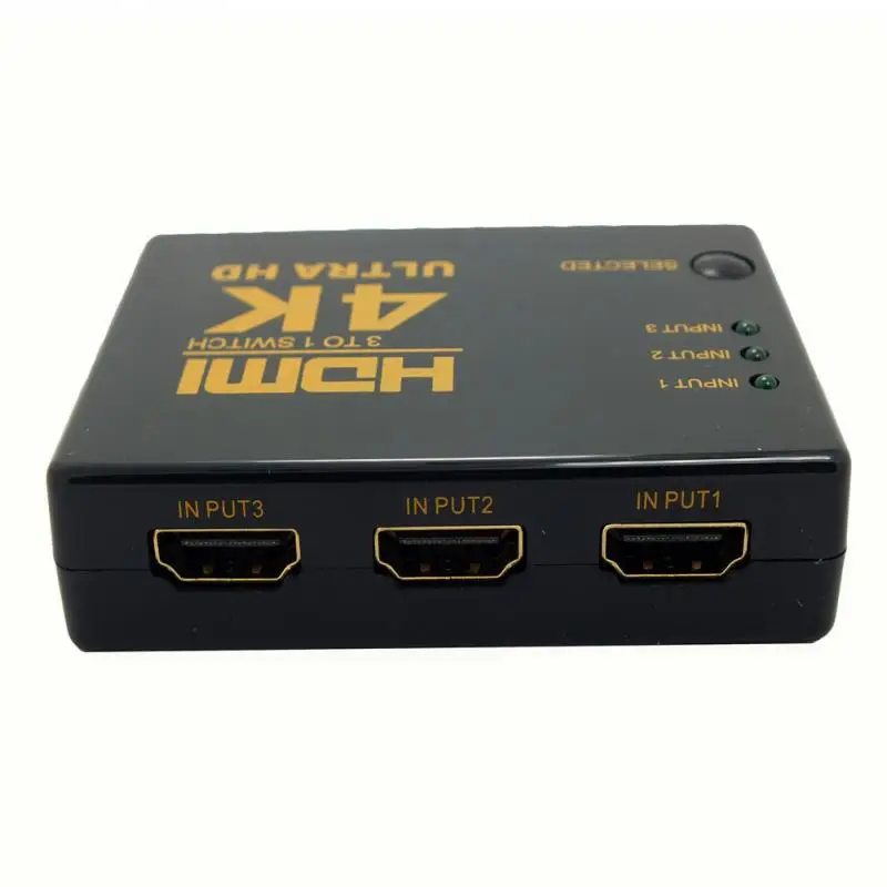 Мини 3 порта HDMI переключатель сплиттер порт для HDTV 1080P Vedio в 1 выход hdmi адаптер HD DVD
