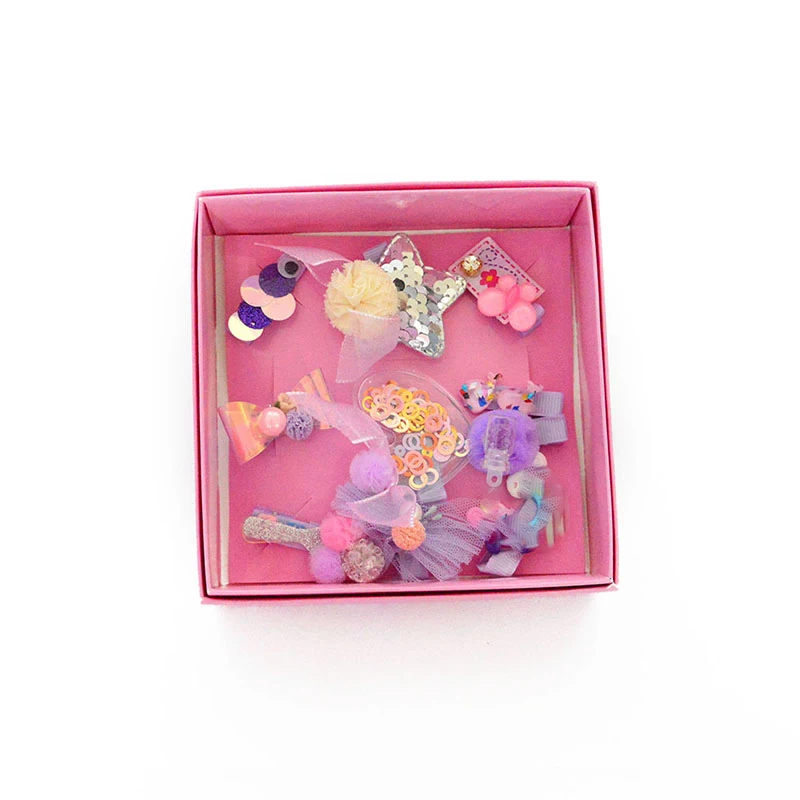 set 2 NO BOX 10 шт./компл. мультфильм Животные Детские Заколки для волос с блестками и бантом Корона детская заколка для волос, заколка детская лента для волос для девочек, женские аксессуары для волос - Цвет: set 2 NO BOX