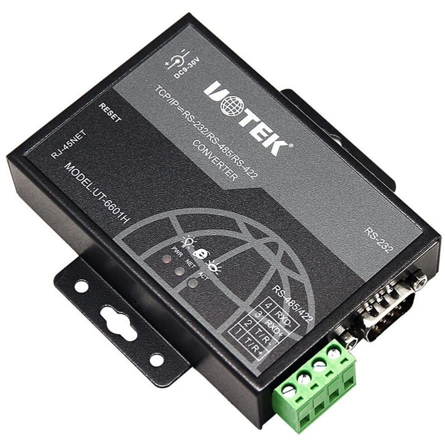 UT 6601H 0/100 м TCP/IP для RS 232/485/422 сервер последовательных устройств поддерживает шлюз