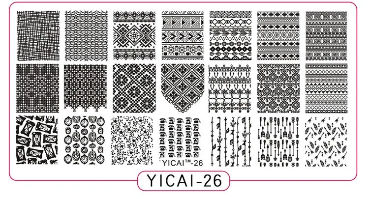 1 шт. размер: 12*6 см пластины для ногтей Nail Art вытесненный цветок Стиль шаблоны