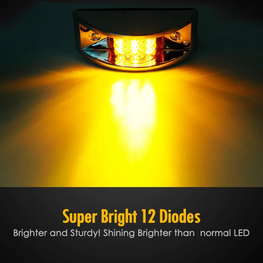4 шт. бронированные боковые габаритные огни 12 Светодиодный Маркер/зазор ходовые