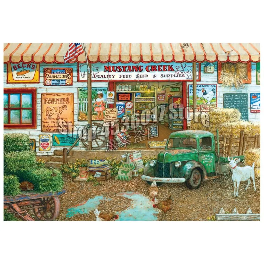 

Farm & Fleet Store 5D Diy Diamond Painting Cross Stitch Animals Cars & Trucks Mosaic Diamond Embroidery full canvas Rhinestone