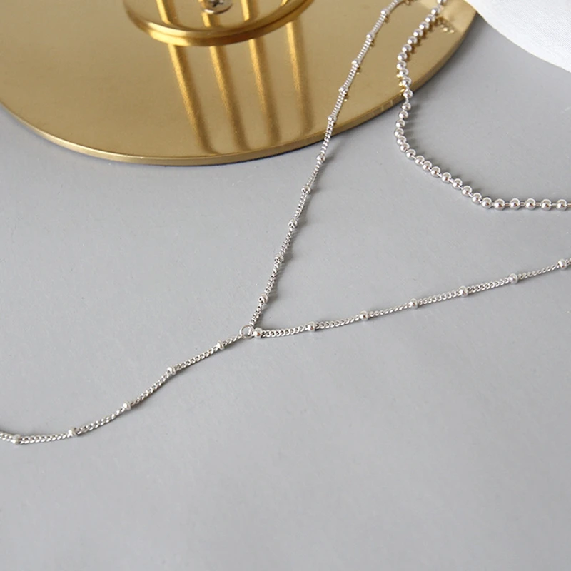 LouLeur настоящее Серебро s925 пробы длинное ожерелье сексуальный элегантный