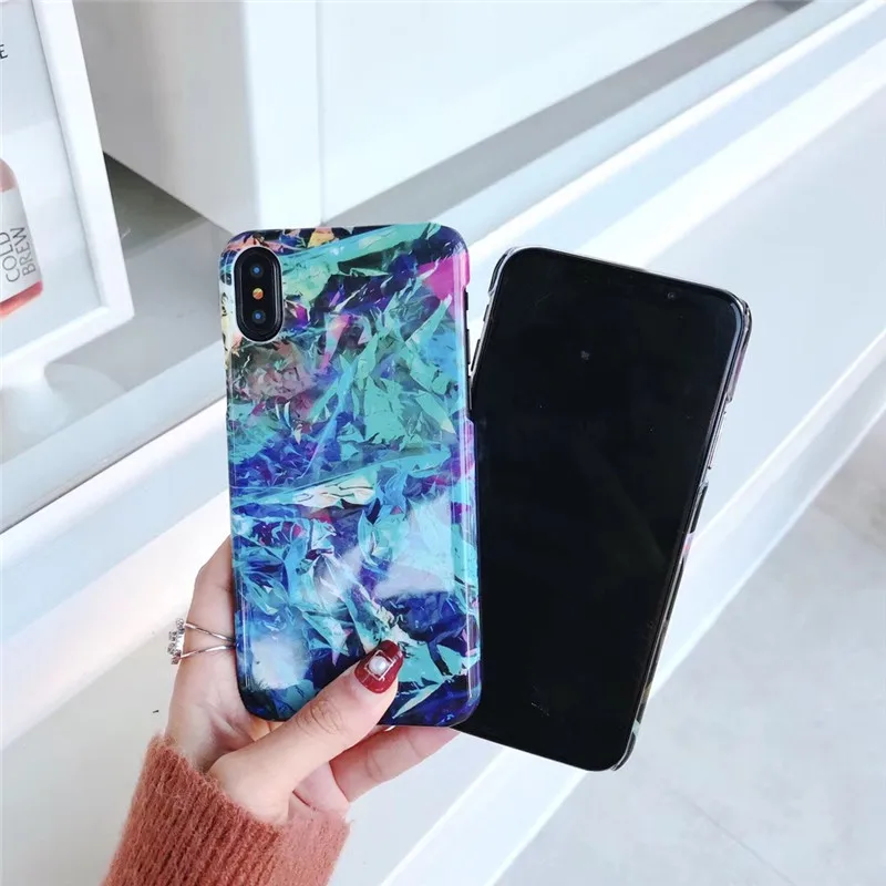 Nphacc модные гладкие Красочные Жесткий Пластик Телефон чехол для iPhone 6 S 7 Plus 8 плюс