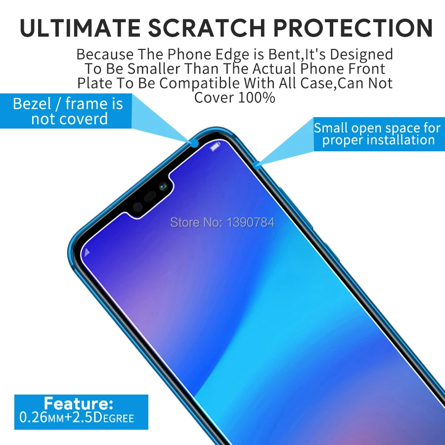 2 шт 2.5D Закаленное стекло протектор экрана для huawei Nova 3E прозрачное Защитная