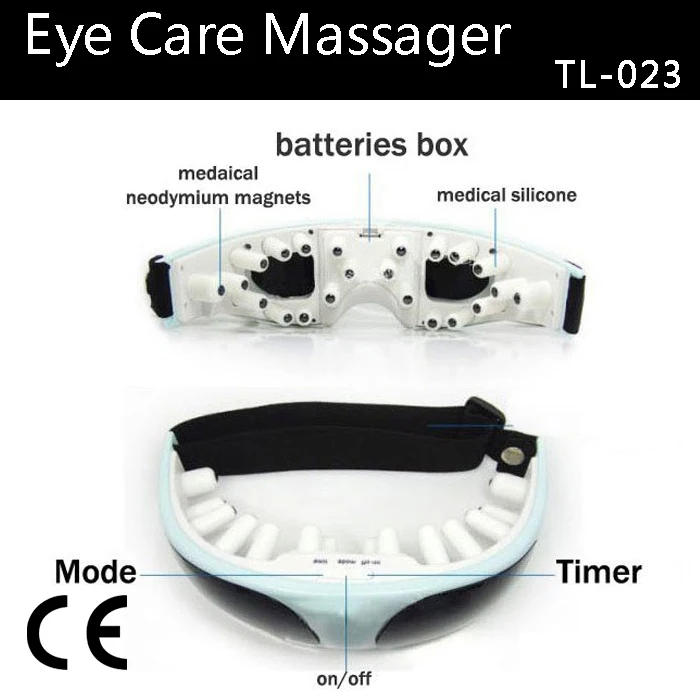 Free Shipping 2015 New Mask 3 Use USB Migraine DC Electric and Battery Care Eye Massager TL 023|massage double|massage facial bedmassage