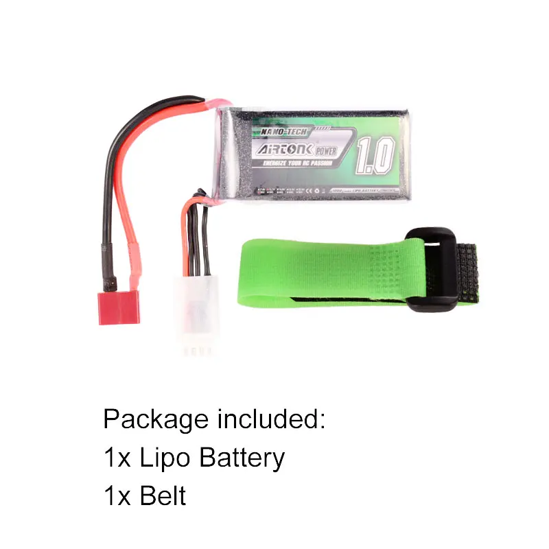 Airtonk Power 11.1V 1000mAh 30C 3S Lipo Battery T Plug Rechargeable for RC Racing Drone Quadcopter Helicopter Car Boat | Игрушки и хобби