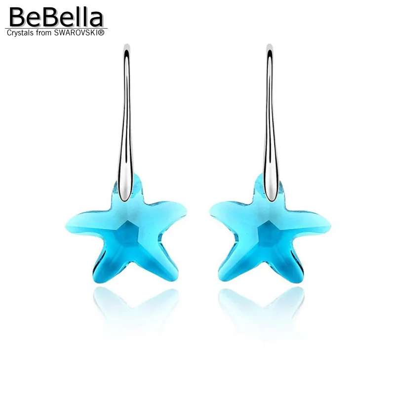 Висячие серьги BeBella с кристаллами в виде морской звезды от Swarovski модные ювелирные