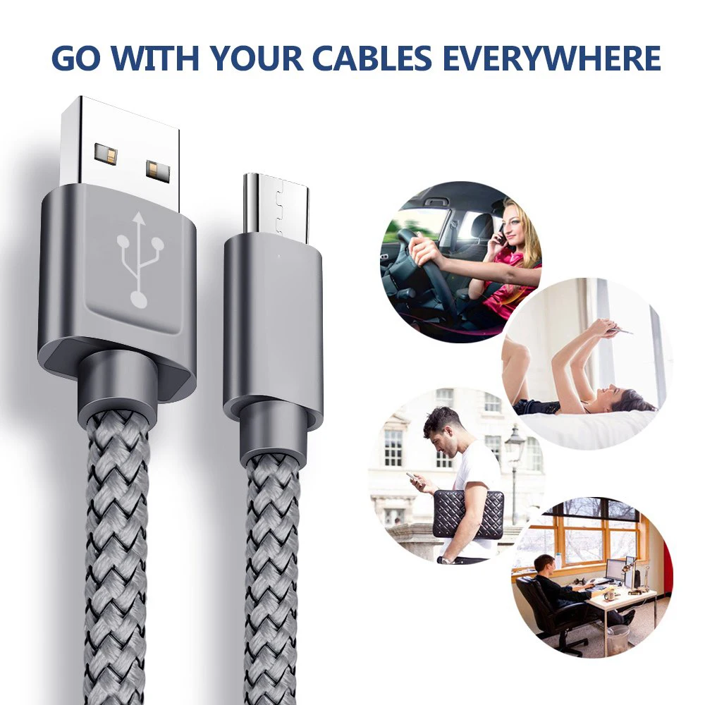 1 м нейлоновый зарядный кабель Micro USB Для Highscreen Easy XL Pro / L F Power Ice Max кабели для