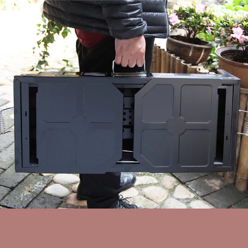 Утолщенный большой гриль для барбекю домашний портативный на улицу с углем 5