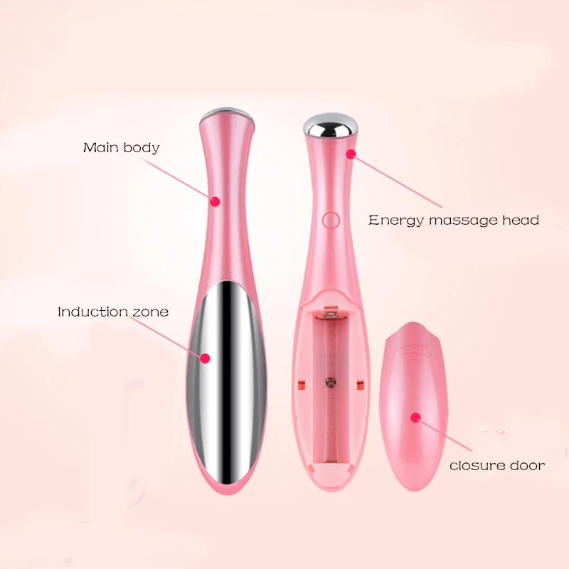 Электрический мини массажер для глаз в виде ручки вибромассажер лица волшебная