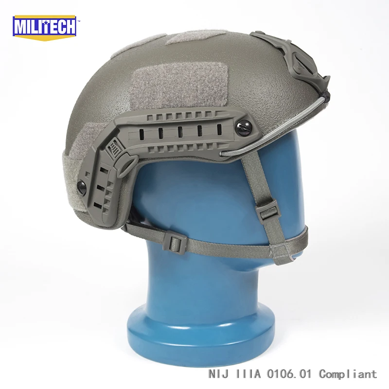 Сертификация ISO MILITECH 1 25 кг Lite FG супер высокой арамидный баллистический шлем
