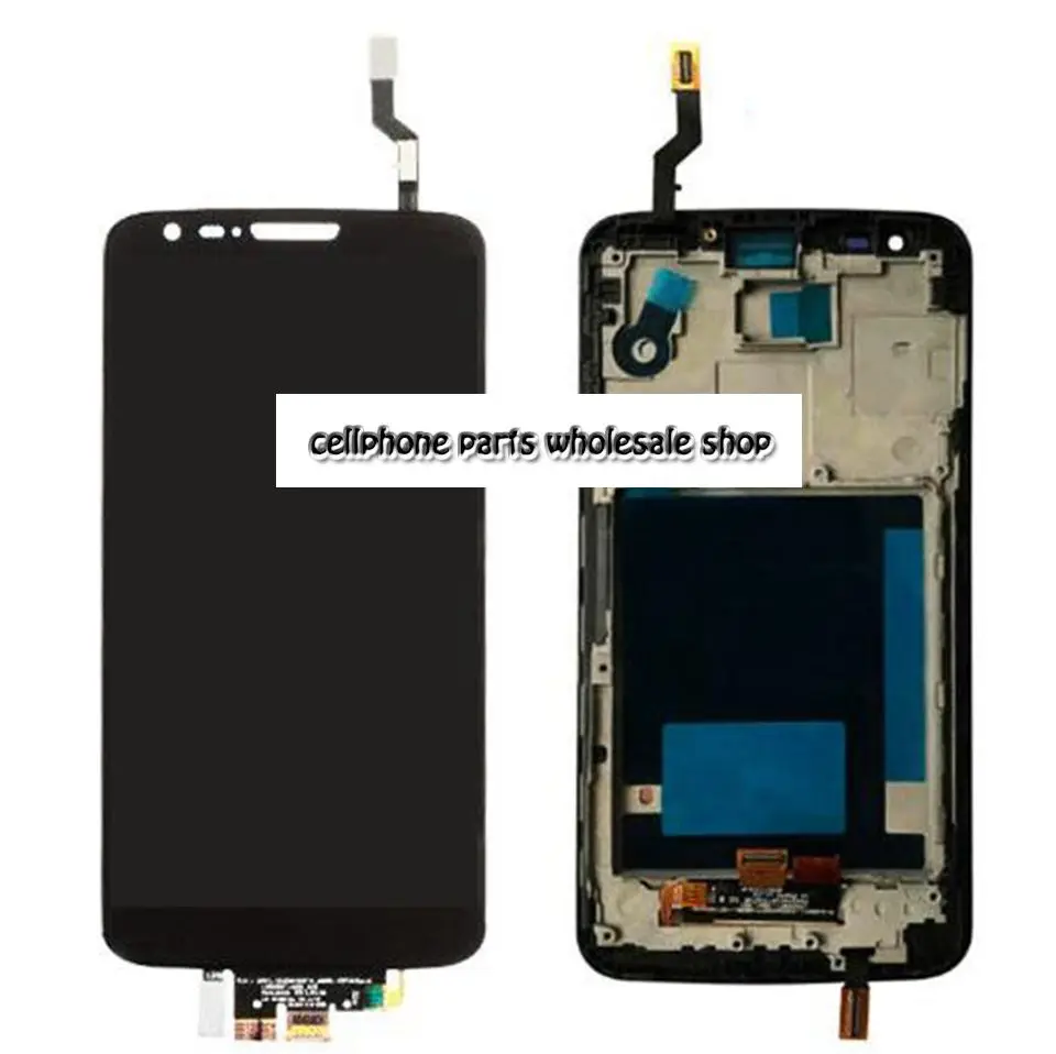Highbirdfly для Lg G2 D802 D805 ЖК дисплей + сенсорный дигитайзер рамка в сборе черный цвет