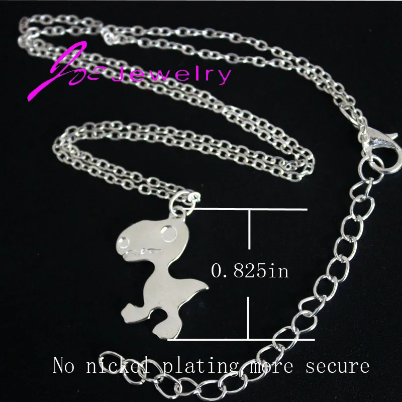 Personalized Jurassic Park Dinosaur gold silver Pendant Necklaces Skyrim Elder Scrolls Dragon Pendants fashion Jewelry wholesale | Украшения