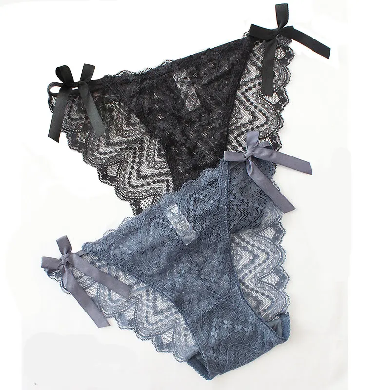2019 New Fashion Sex Women Lace Transparent Panties Sexy Hollow Out Briefs Underwear Female Lingerie Cotton Crotch Underpant |