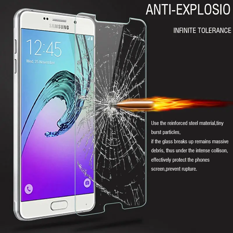 Tempered Glass For Samsung Galaxy A3 A5 A7 A310 A510 A710 2016 A320 A520 A720 2017 Screen Protector Protective Film Phone Case | Мобильные